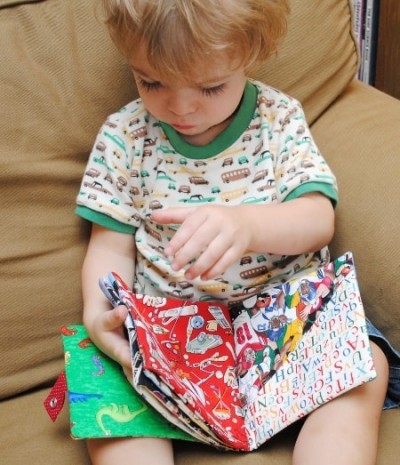 child with book