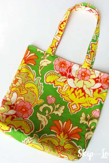 flowered tote bag