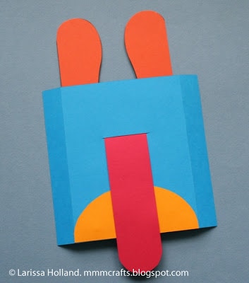 slide through card with tongue