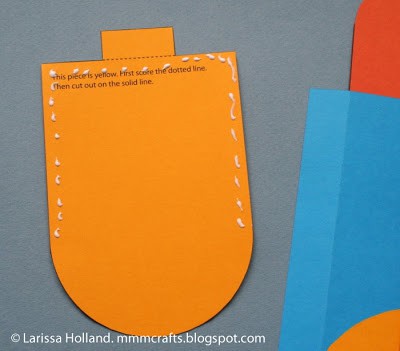 sew edge of card