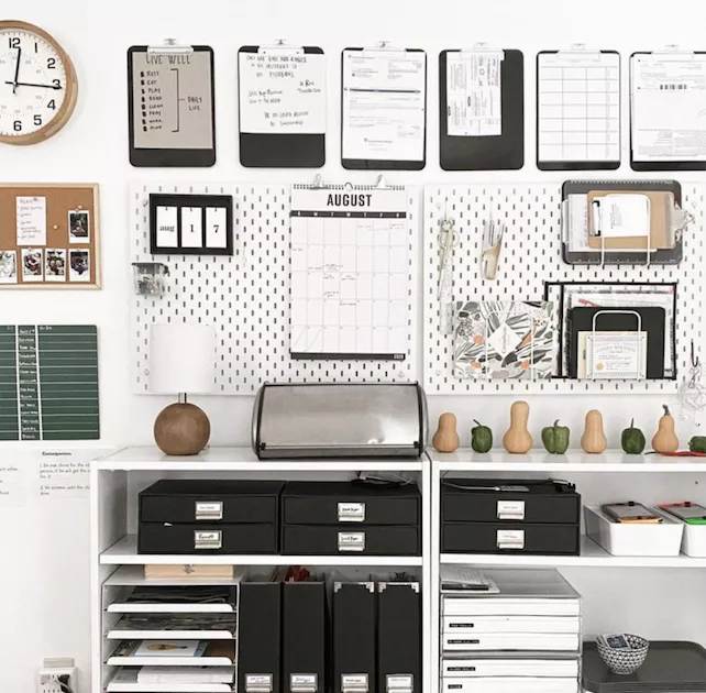 peg board command center