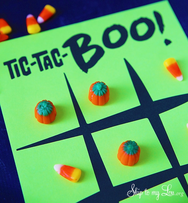 halloween Tic-Tac-Boo party game printable