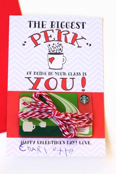 teacher valentine free printable to gift a coffee gift card