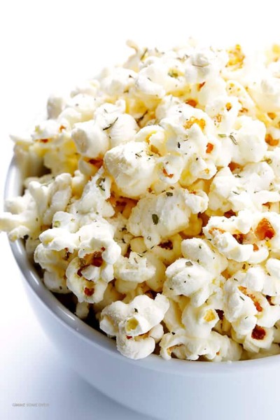 Olive oil and Parmesan popcorn