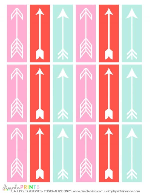 pink red and green arrows