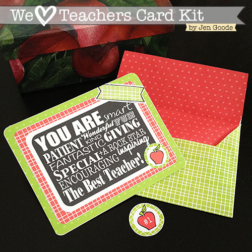 We Love Teachers Printable Card Kit by Jen Goode