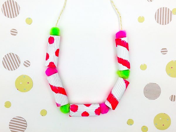 painted pasta necklace