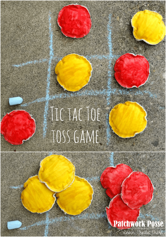boredom buster outdoor tic tac toe toss game 
