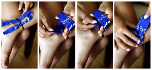 4th of july ponytail holder photo tutorial