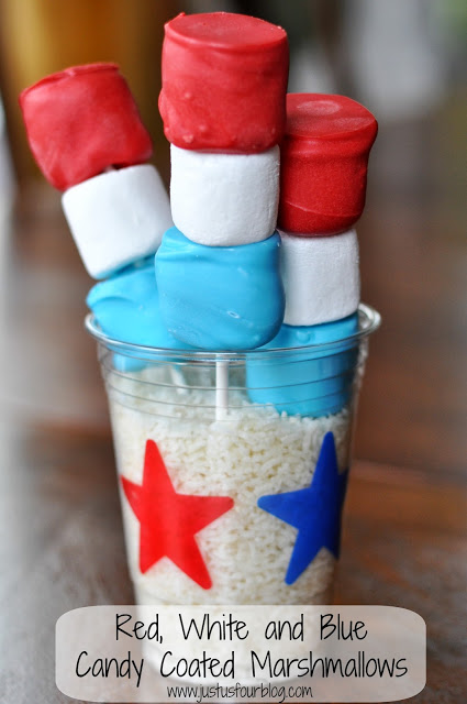red white and blue marshmallows
