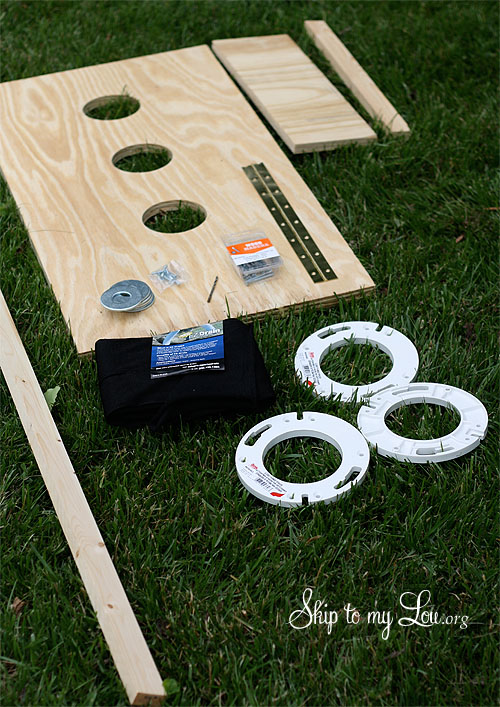 Supplies needed to build a washers game