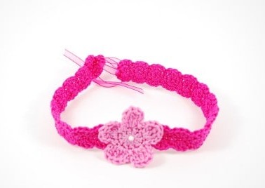 crochet flower headband