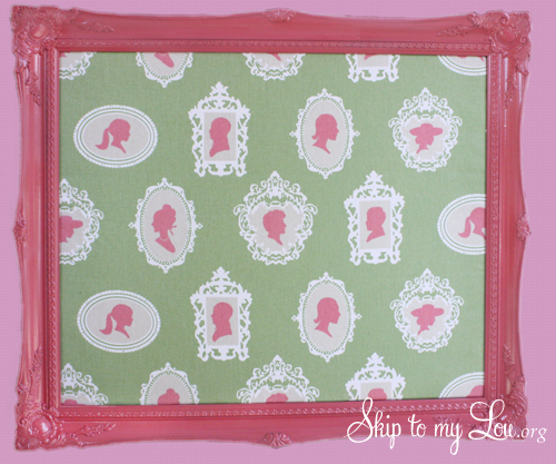 fabric covered bulletin board