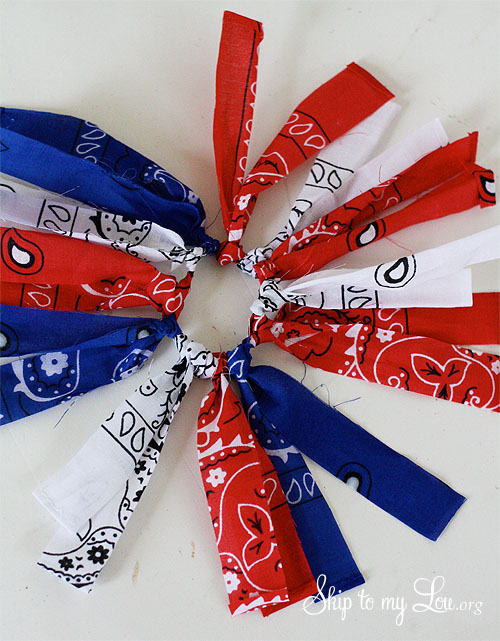 fourth of july hairband finished