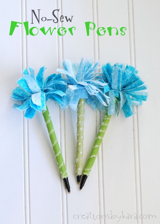 no sew flower pens
