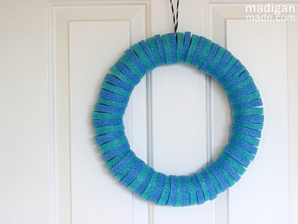 Pool noodle wreath