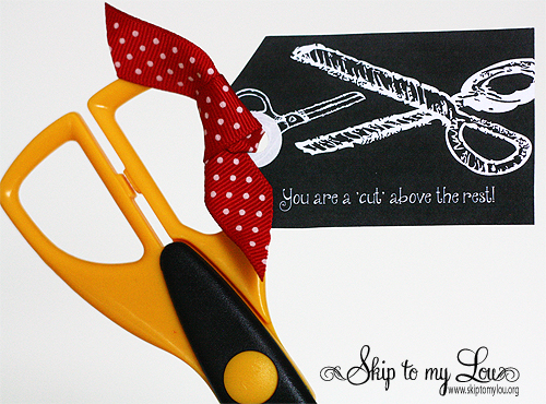 Free cut above gift tag