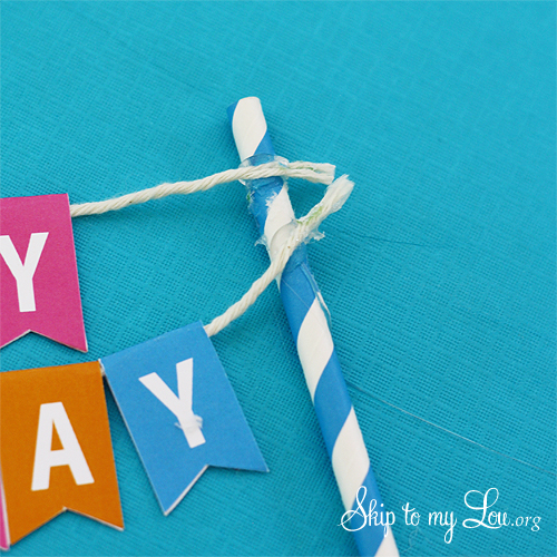 happy birthday cake bunting 