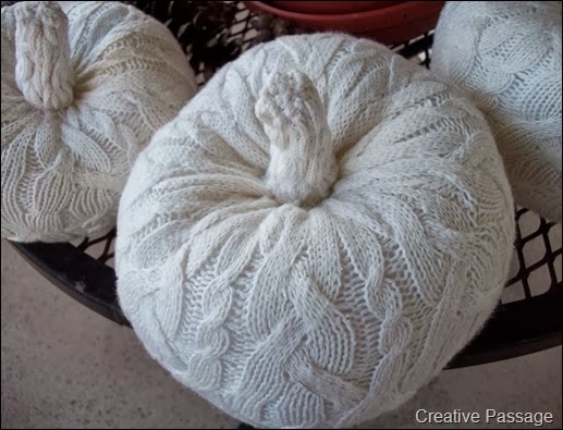 white sweater pumpkins