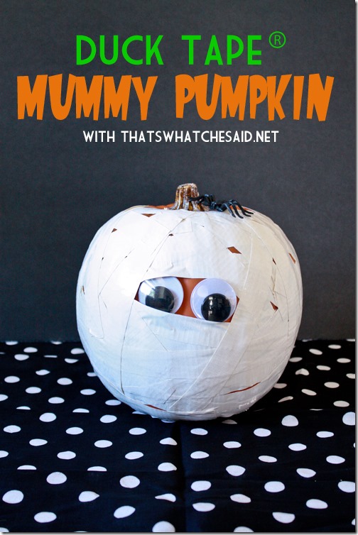 duck tape mummy pumpkin