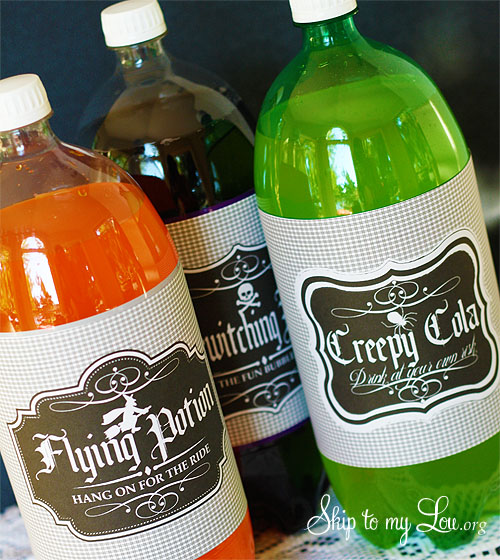 Two-Liter-Bottle-Halloween-Labels bottle labels
