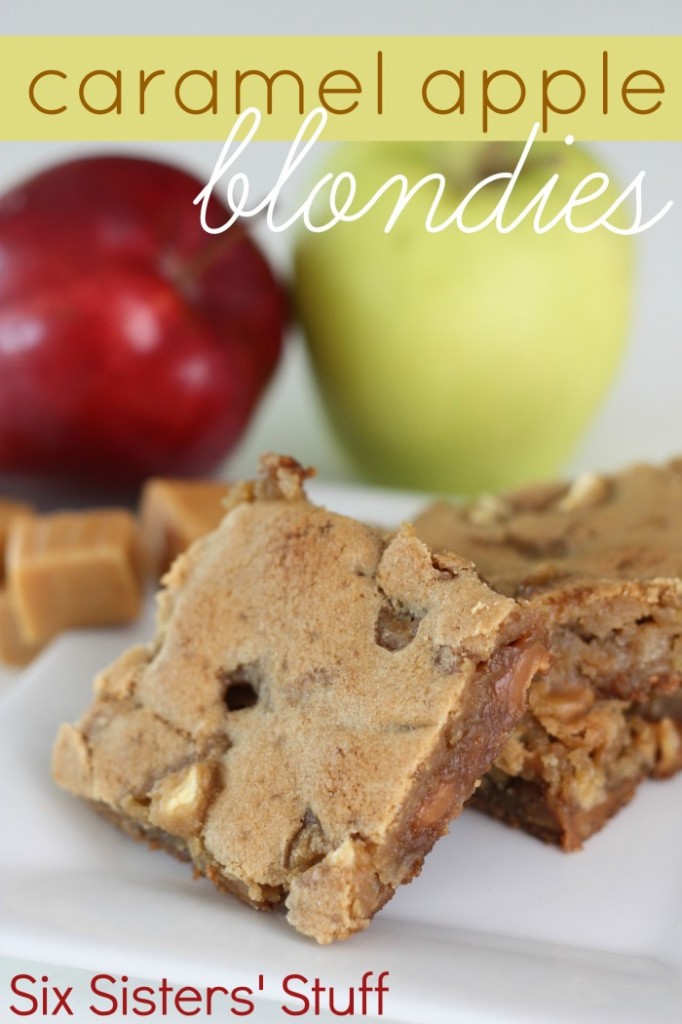 carmel apple blondies
