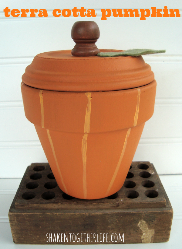 easy-Fall-craft-terra-cotta-pumpkin easy fall pumpkin craft