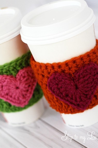 crochet coffee cozy
