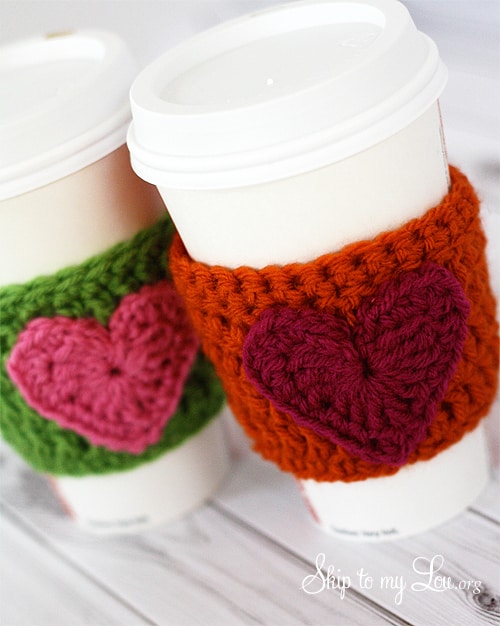 crochet coffee cozy