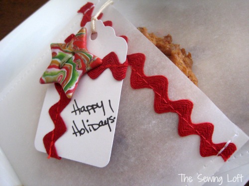 Trimmed Parchment Bags make cookie swaps and teacher gifts a breeze! by The Sewing Loft