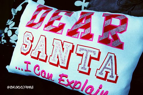 dear santa DIY pillow