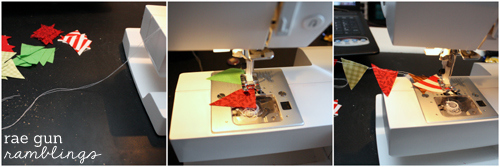 How to sew a mini holiday bunting by Rae Gun Ramblings