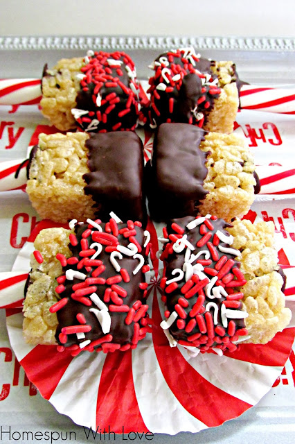 candy cane cereal treats
