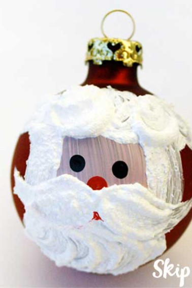 hand painted santa clause ornament