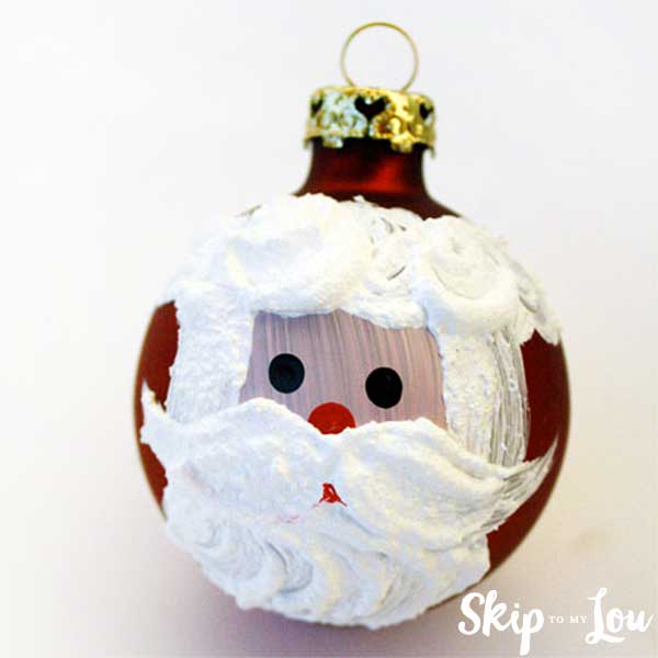 hand painted santa clause ornament