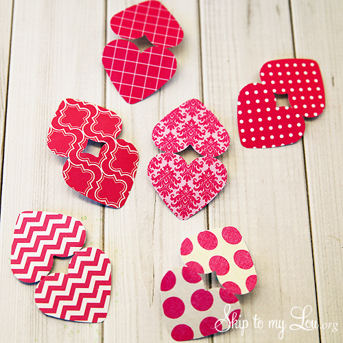 Heart Bunting punched heards