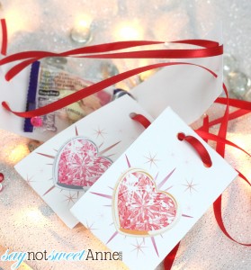 Printable Jeweled Necklace Valentines | by Saynotsweetanne.com via Skiptomylou.org | #valentine #vday #candy #cute #printable