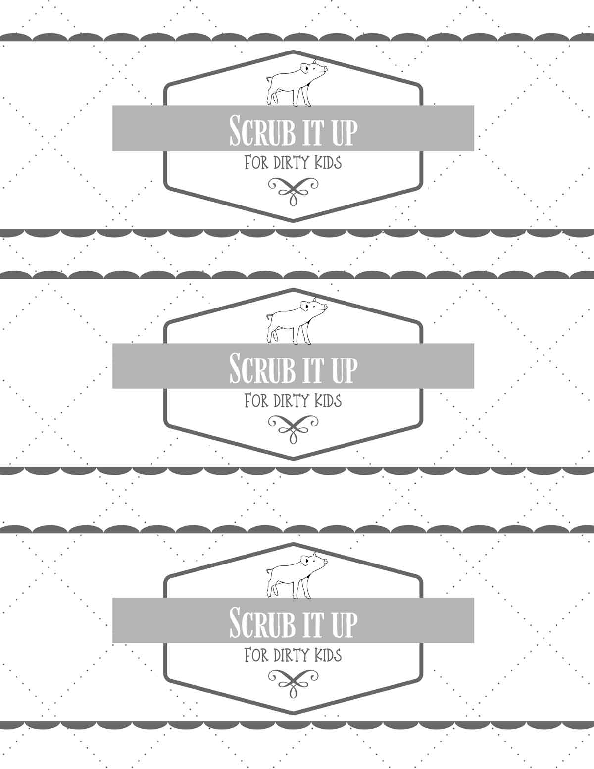 black and white soap label