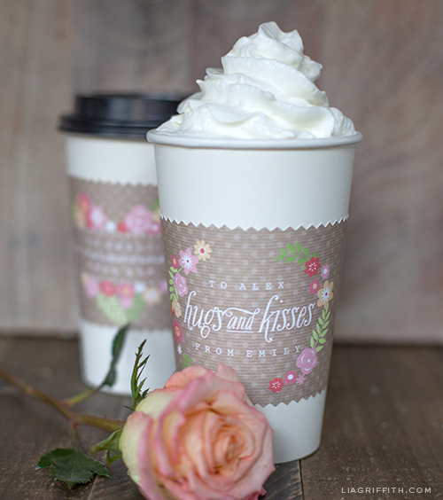 Free Printable Valentine Coffee Cup Wraps By Lia Griffith Skip To My Lou