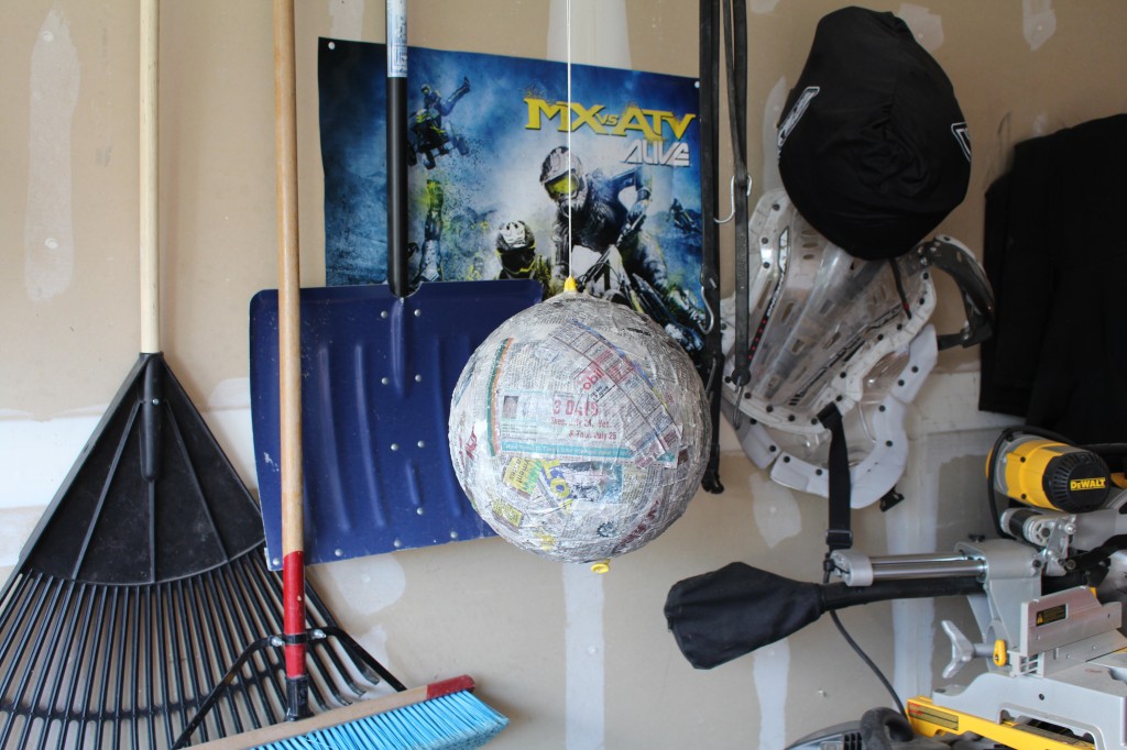 hanging disco ball to dry
