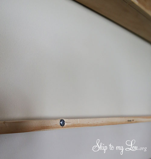 wooden shelf for paint bottles step 1