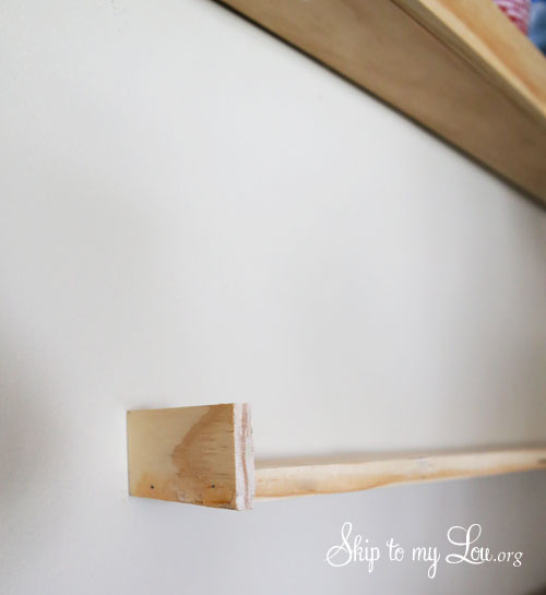 wooden shelf for paint bottles step 2