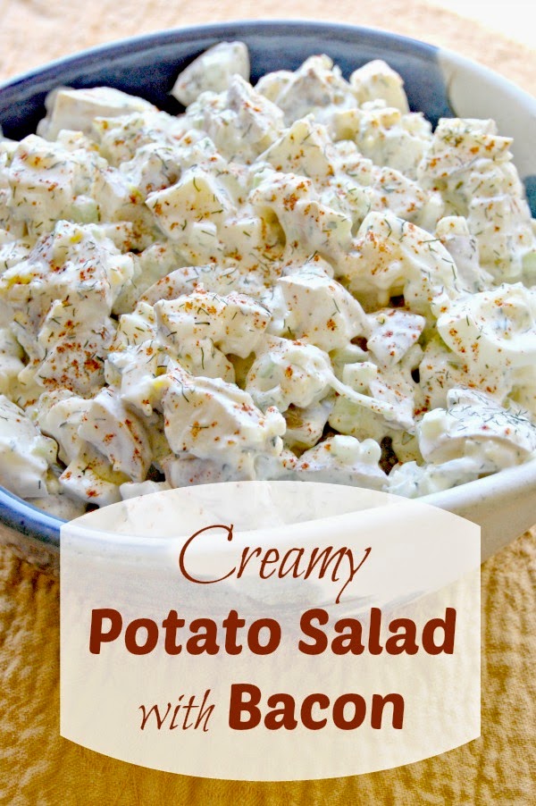 creamy potato salad with bacon