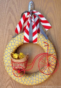 diy summer bicycle wreath