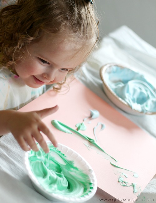 kids puffy finger paint recipe