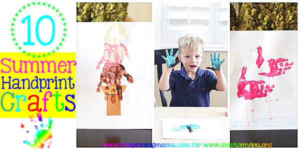 10 Easy Summer Handprint Crafts for Kids!  Click here to see all!