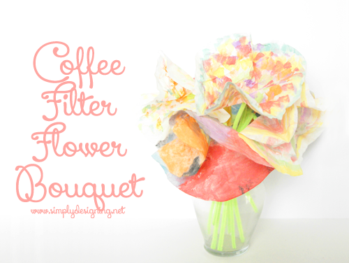 coffee filter flower bouquet