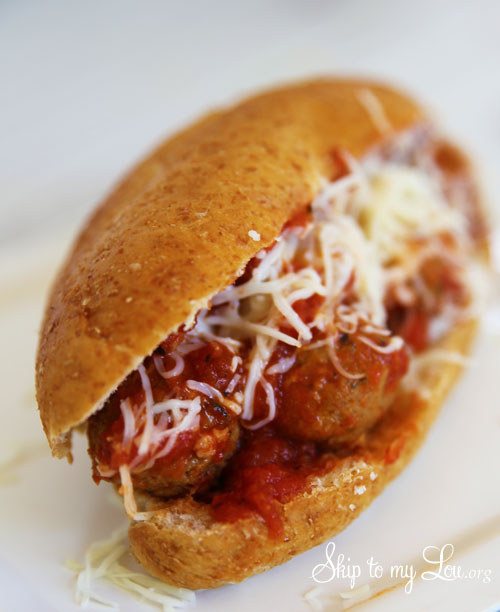 spicy meatball sub sandwich