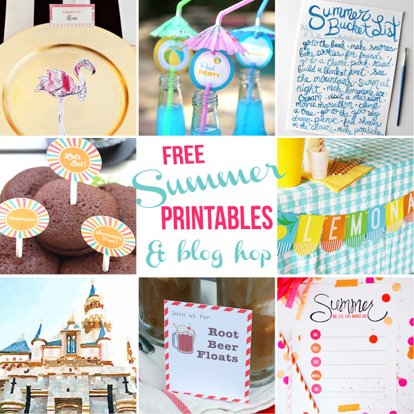 Free Summer printables and blog hop