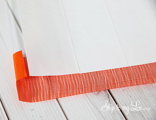 duct tape pencil bag taping the corners